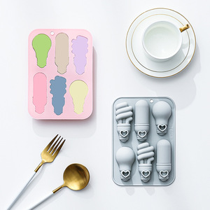 Light Bulb Shape Nonstick Silicone <b>Cake</b> <b>Molds</b> Food-Grade Reusable Cute Silicone Magnetic Chocolate, Candy & Ice DIY <b>Mold</b> - Product Image 3