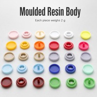 Kancing Tekan Resin T3 T5 T8 Bulat Flatback 26 Warna untuk Pakaian dan Masker Wajah