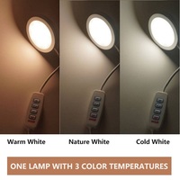 Kit de lampe LED pour imprimante 3D Sunssy 3W Bambu Lab 001, mini lampe à panneau USB LED à intensité variable, 3 couleurs changeantes, lumière ronde
