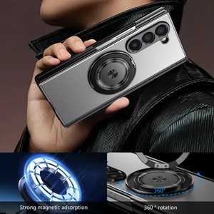 Funda trasera de aleación de aluminio VIETAO para Samsung para <span class=keywords><strong>Galaxy</strong></span> Z Fold 7/6 <span class=keywords><strong>360</strong></span> ° anillo giratorio Kickstand con anillo funda para teléfono móvil - Product Image 5