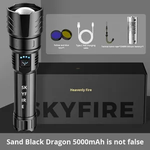 Kính thiên văn công suất cao nhôm có thể sạc lại đèn lồng Trắng LED Đèn Lồng đèn pin - Product Image 6