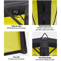 Kit de surf en feuille pour débutant 7m jaune planche à voile 140L & 110L planche à voile gonflable cerfs-volants poignée souple eaux océaniques lacs et rivières