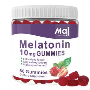 Gomitas de Melatonina para Dormir para Adultos al por Mayor, Suplementos Veganos OEM de 5mg y 10mg con GABA y L-Teanina Natural - Product Image 2