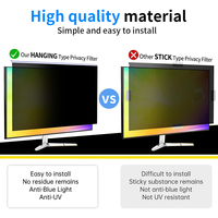Protector de Pantalla de Privacidad Desmontable y Colgante, Compatible con Monitores de Portátiles de 14, 15.6, 16, 24 y 27 Pulgadas