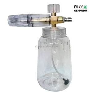 Lanza de espuma de plástico para hidrolavadora, boquilla de cañón de espuma de alta presión, pistola espumadora de jabón de 1L para estética automotriz - Product Image 1