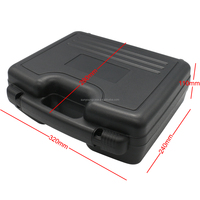 Boîte à outils de style mallette en plastique noir, étui de rangement rigide léger pour outils à main et accessoires