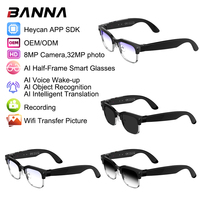 Lunettes Intelligentes avec Caméra W630, Traduction Multilingue, SDK, Reconnaissance Photo IA, Transfert WIFI, Légères