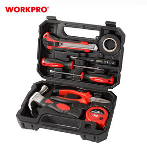 WORKPRO 9PC Her ramie ntas Home Repair Handwerkzeug kasten Set Kits Haushalts werkzeugset - Product Image 1