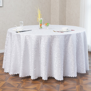 定制圆桌布活动花式婚礼装饰酒店桌布定制提花桌布 - Product Image 2