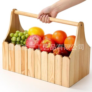 ตะกร้าเก็บของไม้ทรงสี่เหลี่ยมรักษ์โลกสำหรับใส่ผักผลไม้ในสวน - Product Image 5