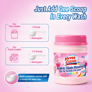 Detergente Ecológico Hyperclean para Ropa, Eliminador de Olores y Manchas, Blanqueador Seguro para el Color, Polvo Blanqueador para Ropa de Color - Product Image 5