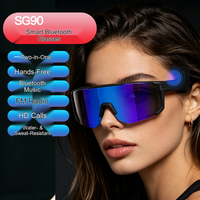 Lunettes intelligentes IA avec musique Bluetooth, commande tactile, cadre ABS, batterie 200 mAh, IPX4, verres foncés