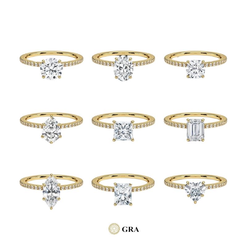 18K Sold Gold+2ct Moissanite