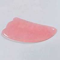 Masseur facial et corporel de haute qualité HZ, logo personnalisé, outil de grattage en pierre de jade rose quartz Gua Sha