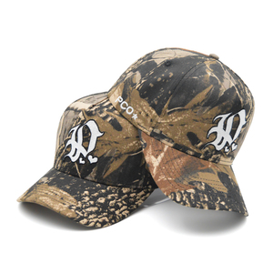 หมวกแก๊ปเบสบอล5แผงลายพรางพรางสไตล์สตรีทสไตล์ใหม่สำหรับผู้หญิงพร้อมภาพพิมพ์พัฟ - Product Image 2