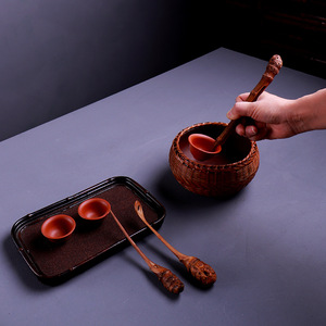 Bamboo Root <b>Tea</b> <b>Set</b> <b>Tea</b> Pick Needle Tongs Scoop Kung Fu <b>Tea</b> Ceremony Accessories Handcrafted Irregular Shape Zhejiang Origin - Product Image 2