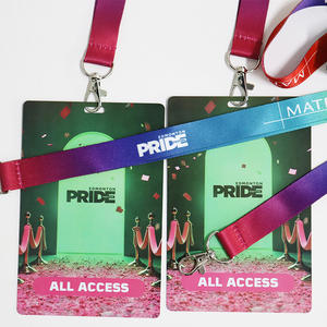 Délais de livraison courts Lanière à motif d'impression par sublimation écologique Logo personnalisé <span class=keywords><strong>Badges</strong></span> d'événement en pvc Carte d'identité de passe de bénévole - Product Image 3