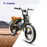 Vélo électrique Fat Bike 48V 500W, pneus larges 20x4.0, moteur arrière à vitesse unique, batterie au lithium, écran LCD, style moto, vélo électrique pour adultes