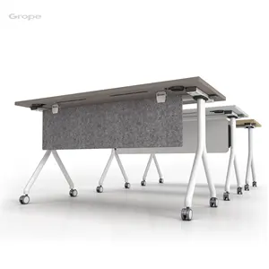 Office folding desk mobile conference training table with meeting table design