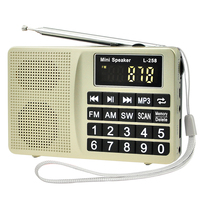 LCJ L-258 multi-bande large bande radio portable FM AM SW avec bouton de balayage automatique et roue de réglage
