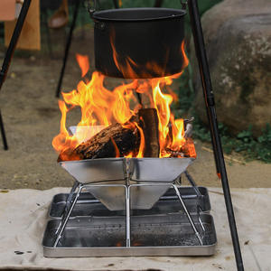 Barbecue pliable en acier inoxydable pour le camping en plein air, 2 à 5 personnes, avec design résistant à la chaleur - Product Image 4