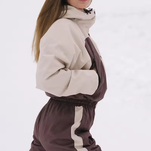 Traje de Esquí de Lujo de una Pieza, Impermeable y Cortavientos, Mono para Mujer, Traje de Nieve sin Cinturón, Mono de Esquí Aislado para Mujer - Product Image 5