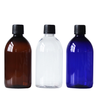 Bouteille en plastique PET vide de haute qualité, 500 ml, couleur ambre