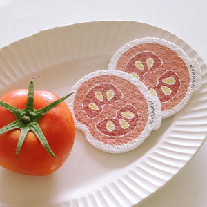 Thân Thiện Với Môi Rau Hình Dạng Nhà Bếp Miếng Bọt Biển Tự Nhiên In Ấn Gỗ Bột Giấy Miếng Bọt Biển Làm Sạch Nén Cellulose Món Ăn Rửa Miếng Bọt Biển - Product Image 2