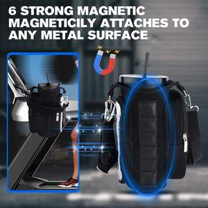 Sac de sport léger en néoprène de luxe OEM avec fermeture éclair magnétique, sangle réglable en polyester, porte-bouteille d'eau, poche pour téléphone - Fitness - Product Image 4