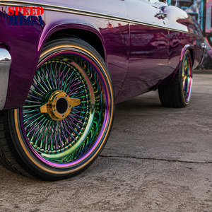 Custom Deep Concave Steel Wire <b>Wheel</b> 13 to 22 Inch Multi <b>Spoke</b> Forged Style Rim for Classic Car Custom Builds - Product Image 3