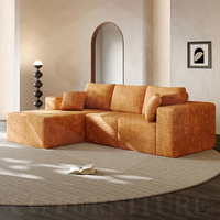 Canapé modulaire sectionnel de luxe OEM/ODM en forme de L, compressé sous vide, sans structure, livré en boîte