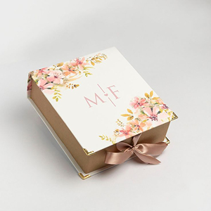 Caja de regalo de seda tailandesa para joyería y embalaje Premium con cinta - Product Image 3