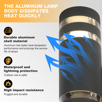Lampe murale extérieure LED moderne en aluminium étanche IP65 3000K pour villa, maison, cour et jardin – Approvisionnement direct usine