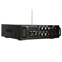 Amfi Güçlü Ses Sistemi AB Sınıfı Profesyonel Karaoke Stereo Mini Mikser 2 Kanal Hi-Fi Ev Amfisi 60W 4 Ohm Metal