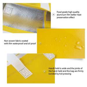 Insulated Cooler <b>Bag</b> Non Woven PP Material Coffee Pizza Takeaway Tote with Handle Thermal and Waterproof Reusable Stock - Product Image 6