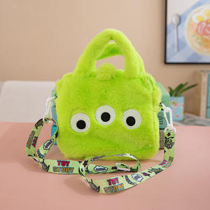 Neue beliebte Kindergarten Tiere Mädchen Schult asche Rucksack Geldbörse Gefüllte süße Umhängetasche Cartoon Plüsch tasche für Kinder - Product Image 4