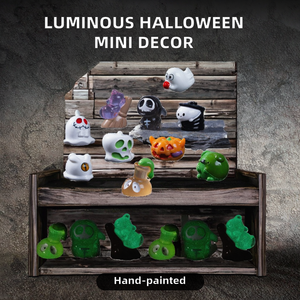 ภูมิทัศน์ขนาดเล็กแบบ DIY ของตกแต่งฮาโลวีนรูปปั้นผีฟักทองประดับรูปสัตว์ - Product Image 2