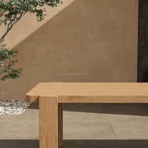 FERLY Nuevo diseño Popular de lujo al aire libre mesa de comedor de madera y silla Conjunto de muebles