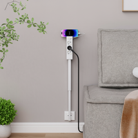 Prise de courant murale multi-prises standard UE, 3 prises AC, 1 port USB, 2 ports USB-C, rotation à 180 degrés, accès facile, extensible jusqu'à 25 cm