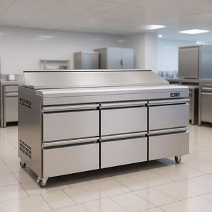 ثلاجة طاولة تحضير السلطة نوبل سنو بطول 1.5 متر مع أربعة أدراج، تبريد مناطقي بنطاق درجات حرارة +2 إلى +10، مناسبة للسلطة والسوشي والسندويشات - Product Image 5