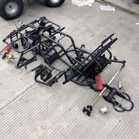 Kit complet de châssis de quad ATV DIY avec transmission par chaîne, suspension avant et arrière, et pièces de modification pour freins à disque
