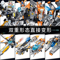 Bloques de Construcción de Plástico ABS Hechos en China, Nave Espacial Águila Halcón, Juguete de Ensamblaje Unisex, Fx-1 Razor Battleship, Robot Transformable 1:72