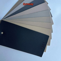 Cuir synthétique PVC couleur unie 1,2 mm, tricoté, résistant à l'usure, élastique, imperméable pour textiles de maison, meubles, automobile
