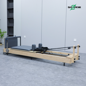 SAERDE 2025 Reformer de Pilates Plegable Portátil de Madera de Roble, Cama de Pilates Plegable de Madera para el Hogar, Máquina de Pilates Compacta - Product Image 4