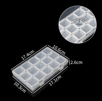 Boîte de rangement en plastique transparent à 15 compartiments, boîte organisatrice en plastique acrylique transparente pour perles, autocollants, fournitures d'art et d'artisanat