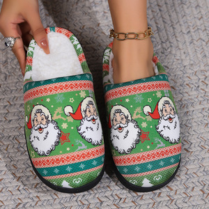Yuchen personnalisé maison chaud coton noël pantoufles père noël coton pantoufles anti-dérapant printemps automne et hiver - Product Image 4