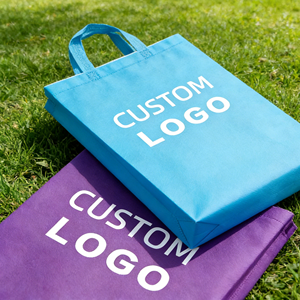 Wholesale Cheap Portable Reusable Eco Supermarket Grocery Tote Nonwoven Shopping Bags Custom Logo Fabric Shopping Non Woven Bag