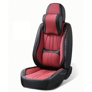 Housse de siège de voiture en cuir PU, ensemble de 9 pièces, style tendance toutes saisons, ensemble complet, multicolore, ajustement universel - Product Image 6