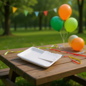 Disposable Paper Tray 25x34 Cm Eco Friendly Recyclable For Parties - Product Image 2