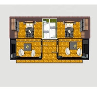 Bureau modulaire préfabriqué en conteneur, espace de travail combiné multi-pièces en verre pour hôtel, extensible et personnalisable